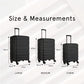 ANTLER - Set of 3 Suitcases - Clifton Luggage - Black - Cabin,Medium,Large - Strenght Lightweight Suitcase for Travel - Luggage with 4 Wheels, Expandable Zip, Twist Grip Handle - TSA Approved Locks