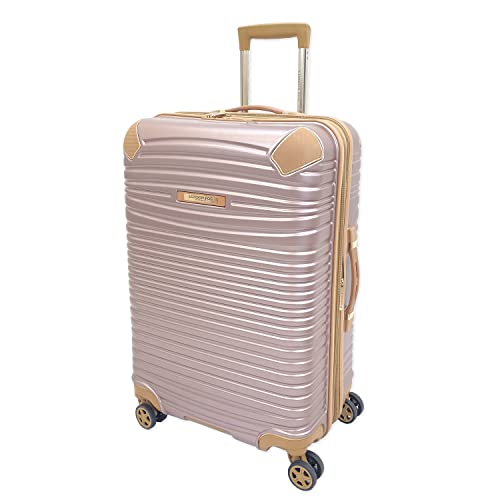 LONDON FOG Chelsea 25" Expandable Spinner, Rose Gold, 25", Chelsea 25" Expandable Spinner