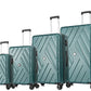ATX Luggage Suitcase Medium Size Super Lightweight Expandable Durable ABS Hard Shell Suitcase with 4 Dual Spinner Wheels and Built-in 3 Digit Combination Lock (Forest Green, 24Inches, 86Liter)