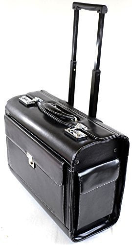 Unisex Black Wheeled Executive/Professional/Business Pilot Case/Trolley/Travel Case