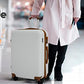 CALDARIUS Suitcase Medium Size| Hard Shell | Lightweight | 4 Dual Spinner Wheels | Trolley Luggage Suitcase | Medium 24" Hold Check in Luggage | Combination Lock, (White, Medium 24'')