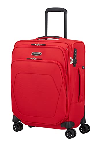 Samsonite Spark SNG Eco - Spinner S (Length 40 cm), Cabin Luggage, 55 cm, 43 L, Fiery Red, Red (Fiery Red), S (55 cm - 43 L), Hand Luggage