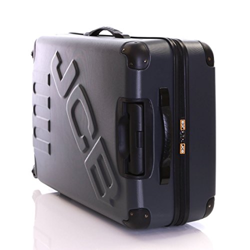 JCB - Lightweight Hard Shell Suitcase, 24" - 360 Degree Spinner Wheels - Made with ABS Polycarbonate Hard Shell - Flight Case - Luggage Bags for Travel - Grey
