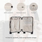 ANTLER - Cabin Suitcase - Clifton Luggage - Size Cabin, Taupe - 20x40x55, Lightweight Suitcase for Travel & Holidays - Spinner Carry On Suitcase with 4 Wheels & Twist Grip Handle - TSA Approved Locks