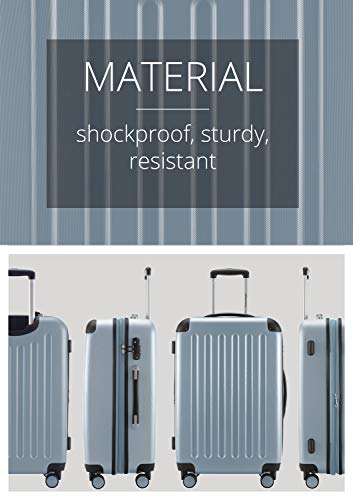 Hauptstadtkoffer - Spree - Luggage Suitcase Hardside Spinner Trolley Expandable 65 cm TSA, Pool Blue,HK24-1203-PB