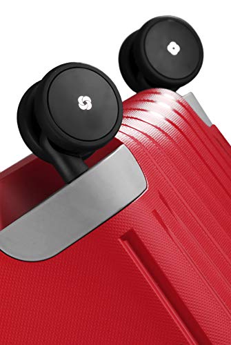 Samsonite S'Cure - Spinner S Hand Luggage, 55 cm, 34 L, Red (Crimson Red)