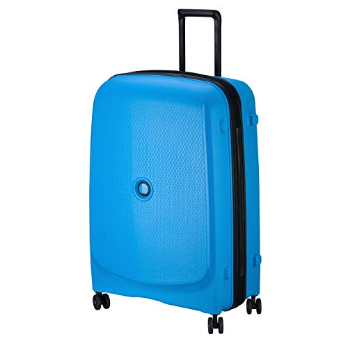 DELSEY PARIS - BELMONT PLUS - Large Rigid Suitcase extendable - 76x52x34 cm - 110 liters - L - Blue metallique