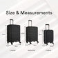 ANTLER - Cabin Suitcase - Clifton Luggage - Size Cabin with Pocket Suitcase, Black - 56x35x23, Lightweight Suitcase for Travel & Holidays - Carry On Suitcase with 4 Wheels - TSA Approved Locks