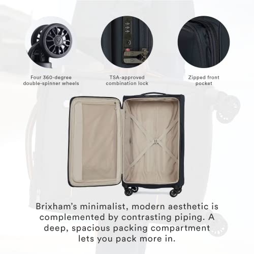 ANTLER - Large Suitcase - Brixham Luggage - Size Large Navy - 88L, Super Lightweight Suitcase - Carry On Suitcase for Travel & Holidays with 4 Wheels - Expandable Zip & Pockets - TSA Approved Locks