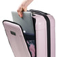 Ted Baker Flying Colours Small Trolley Spinner Suitcase with Front Pocket and USB Smart Feature, Blush Pink
