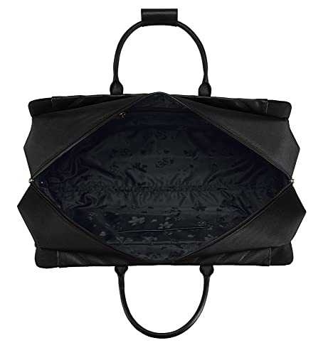 Ted Baker Luggage Albany ECO Collection, Lightweight Luxury Travel Duffle with Gold Hardware, Large, Black