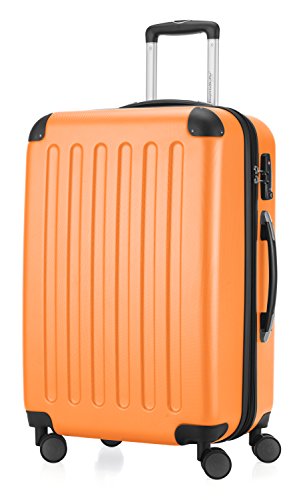 HAUPTSTADTKOFFER Spree - Hartschalen-Koffer Koffer Trolley Rollkoffer Reisekoffer, TSA, Hand Luggage, 65 cm, 82 liters, Orange