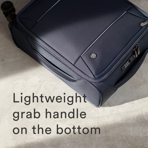 ANTLER - Cabin Suitcase - Brixham Luggage - 55x35x20 Cabin Luggage, Black - Lightweight Suitcase for Travel & Holidays - Carry On Suitcase with 4 Wheels, Expandable Zip, Pockets - TSA Approved Locks
