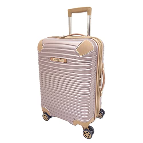 LONDON FOG Chelsea 20" Expandable Spinner, Rose Gold, Carry-On 20-Inch, Chelsea 20" Expandable Spinner