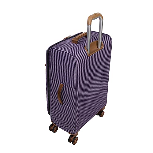 it luggage Beach Stripes 34" Softside Checked 8 Wheel Spinner, Blue/Pink, 34", Beach Stripes 34" Softside Checked 8 Wheel Spinner