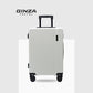 GinzaTravel Lightweight Suitcase ABS Hard Case Suitcases with Combination Lock 4 Wheels Carry-on Hand Luggage for Travel Medium(68cm 65L) White
