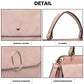Miss Lulu Stylish Ladies Leather Handbag Shoulder Bag - Pink