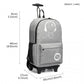 Kono Multi Functional Glow In The Dark Backpack Trolley - Grey