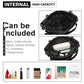 Kono Nylon Multi Way Drawstring Backpack Shoulder Bag - Black