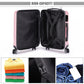 Kono Abs Sculpted Horizontal Design 20 Inch Cabin Luggage - Pink