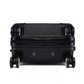 Kono Abs Sculpted Horizontal Design 3 Piece Suitcase Set - Black