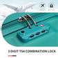 Kono Abs 20 Inch Sculpted Horizontal Design Cabin Luggage - Teal