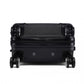 Kono Abs Sculpted Horizontal Design 3 Piece Suitcase Set - Black