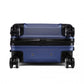 Kono ABS Sculpted Horizontal Design 28 Inch Suitcase - Navy Blue