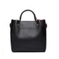 Miss Lulu Leather Look 2 In 1 Bucket Handbag - Black