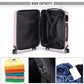 Kono Abs Sculpted Horizontal Design 20 Inch Cabin Luggage - Pink