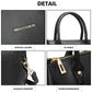 Miss Lulu Silk Scarf Shoulder Bag - Black
