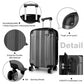 Kono 19 Inch Abs Hard Shell Suitcase Luggage - Grey