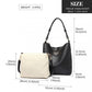 Lulu 2 Piece Bucket Tote Bag Set - Black