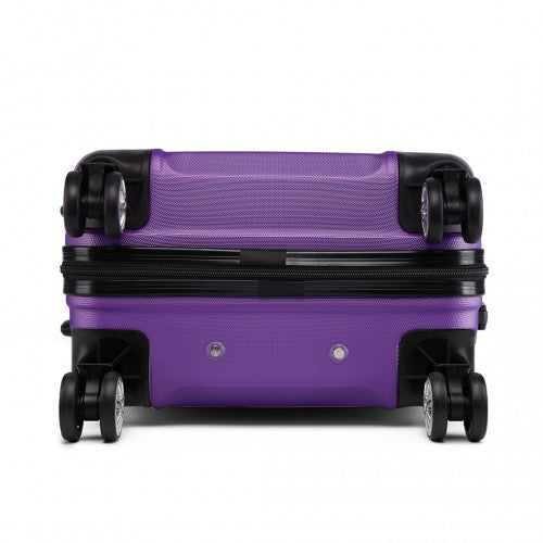Kono Abs Sculpted Horizontal Design 24 Inch Suitcase - Purple