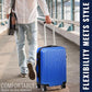 SA Products 3pc Hard Shell Suitcase Set - Lightweight Large Suitcase Set - ABS 3 Piece Luggage Set Includes Cabin & Hold Luggage - Premium Luggage Sets - 4 Wheel Suitcase Sets for Men Women - Blue