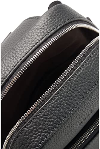 BOSS Mens Crosstown Monostr mp Grained Italian-Leather Mono-Strap Backpack with Embossed Logo Size One Size
