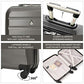 Aerolite 55x35x20cm Lightweight ABS Hard Shell Travel Carry On Cabin Hand Luggage Suitcase - Set of 2