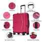 GinzaTravel Hardside Expandable Luggage with Spinner Wheels,TSA Lock,, Deep Pink, Carry-On 20-Inch