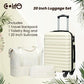 COOLIFE Suitcase Trolley Carry On Hand Cabin Luggage Hard Shell Travel Bag Lightweight with TSA Lock,The Suitcase Included 1pcs Travel Bag and 1pcs Toiletry Bag (White, 20 Inch Luggage Set)