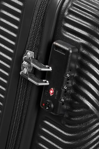 American Tourister Exoline 3-Piece Suitcase Set, Black, Black (Black), Kofferset 3-teilig, Luggage Suitcase Set