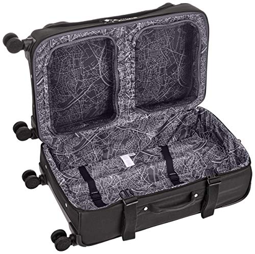 Kipling SPONTANEOUS M, Medium 4-Wheeled 360° Suitcase with Elastic Straps, TSA Lock, 66 cm, 71 L, Black Noir
