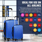 SA Products 3pc Hard Shell Suitcase Set - Lightweight Large Suitcase Set - ABS 3 Piece Luggage Set Includes Cabin & Hold Luggage - Premium Luggage Sets - 4 Wheel Suitcase Sets for Men Women - Blue