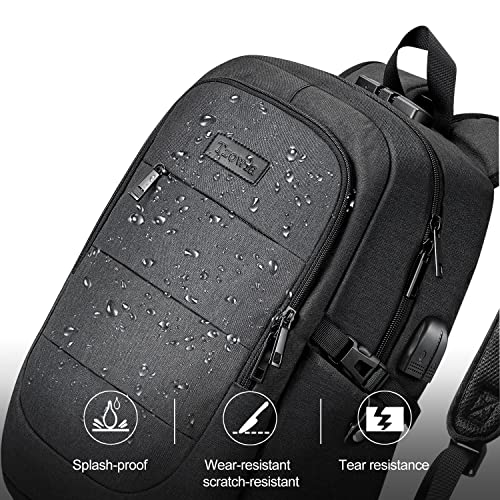 Travel Laptop Backpack Water Resistant Anti-Theft Bag with USB Charging Port and Lock 14/15.6 Inch Computer Business Backpacks for Women Men College School Student Gift,Bookbag Casual Hiking Daypack