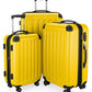 HAUPTSTADTKOFFER - Spree - Set of 3 Hard-side Luggages Glossy Suitcase Hardside Spinner Trolley Expandable (S, M & L) TSA, Yellow