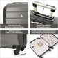 Aerolite Set of 3 Lightweight Luggage 4 Wheel ABS Hard Shell Suitcase 3 Piece with 5 Year Warranty (21" Cabin + 25" Medium + 29" Large)