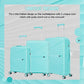 ATX Luggage Cabin Suitcase Lightweight Durable Polypropylene Carry on Suitcase with 4 Dual Spinner Wheels and Built-in TSA Lock (Mint Green, 21 Inches, 38 Liter)