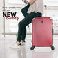ATX Luggage Extra Large Suitcase Super Lightweight Durable ABS Hard Shell Suitcase with 4 Dual Spinner Wheels and Built-in TSA Lock (Cherry Red, 32Inches, 132Liter)