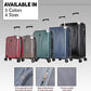 ATX Luggage Extra Large Suitcase Super Lightweight Durable ABS Hard Shell Suitcase with 4 Dual Spinner Wheels and Built-in TSA Lock (Cherry Red, 32Inches, 132Liter)
