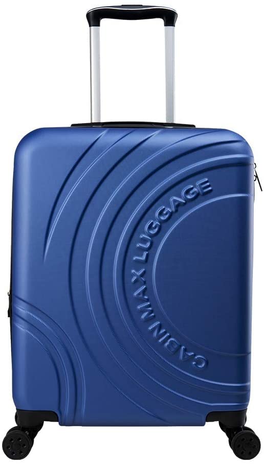 Cabin Max 55x40x20 cm Velocity Carry On Suitcase (Expandable 55x40x25cm) 4 Wheel Luggage Cabin Bags Suitable for Ryanair, Easyjet, Jet 2, BA, Iberia, Vueling (Midnight Blue)