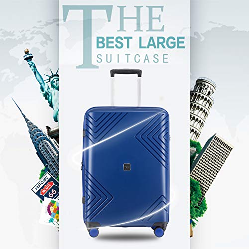GinzaTravel PP material business fashion suitcase with TSA customs lock, expandable, Spinner Wheels（Rune series ）, Carry-On 20", Ginzatravel Business Fashion Suitcase/ Fashion Luggage (Rune Series)
